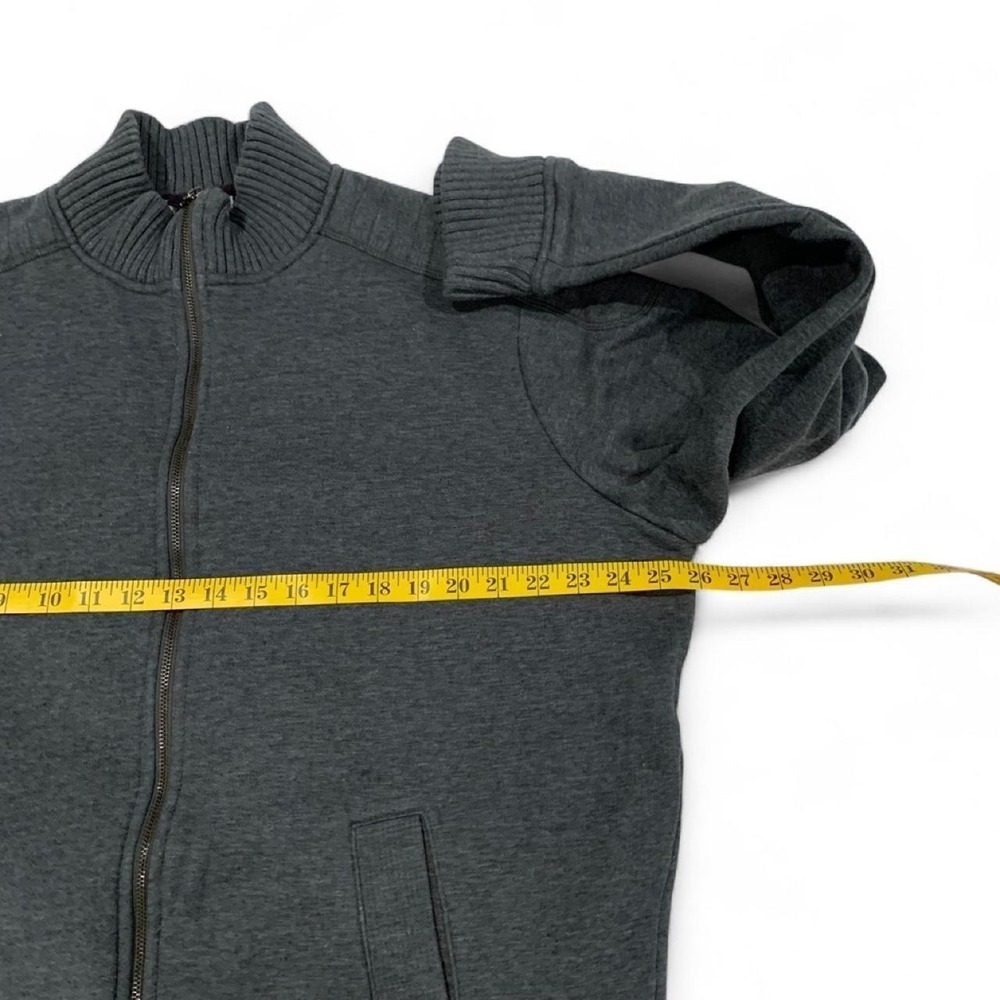 Apt. 9 Mens Full Zip Mock Neck Fleece Sweatshirt Charcoal Gray XL RN73277 - Picture 7 of 8